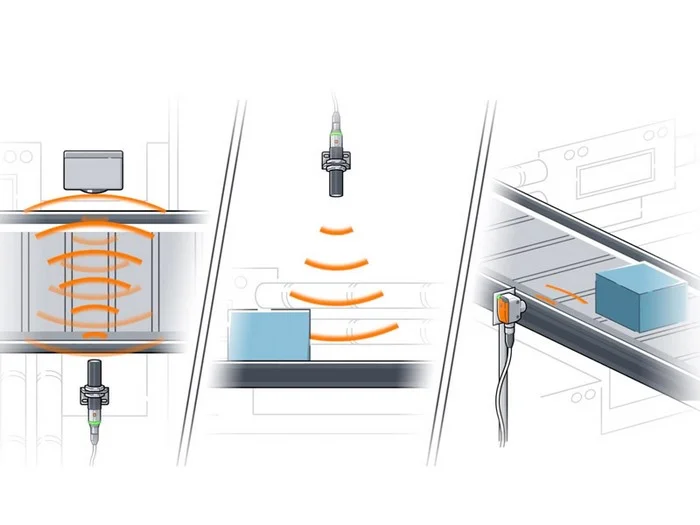 Cảm biến siêu âm đo khoảng cách bằng sóng siêu âm phản hồi được dùng trong robot và thiết bị công nghiệp