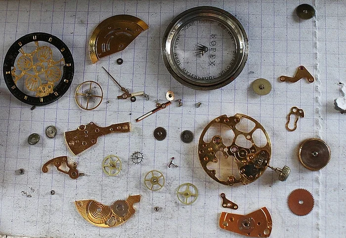 Các linh kiện nhỏ của đồng hồ có thể làm sạch với máy siêu âm trước khi lắp đặt hoàn thiện cho đồng hồ